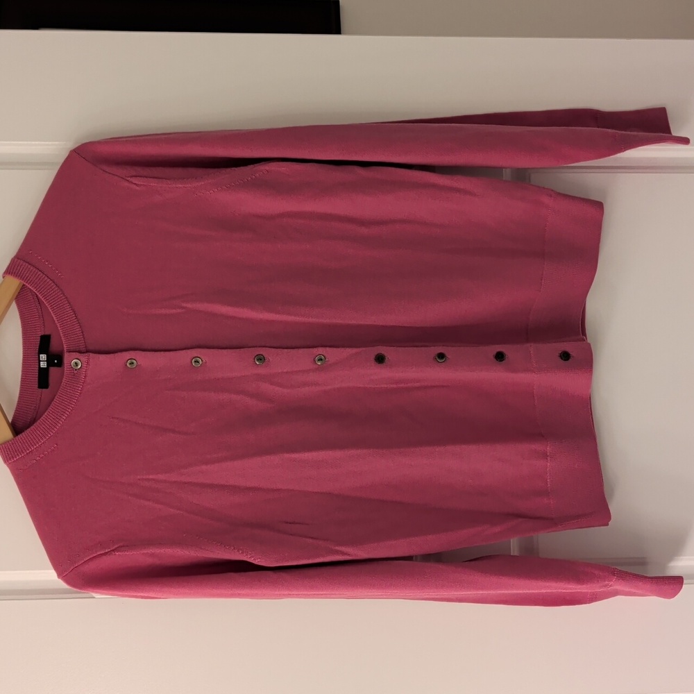 100% Wool UNIQLO Women's Pink Cardigan Sweater